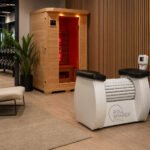 Gym recovery zone with Roll Shaper and infrared sauna