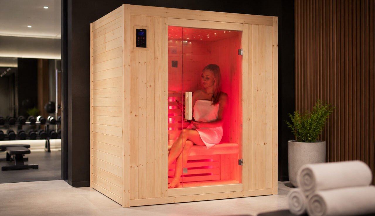 2-person infrared sauna for wellness studio recovery and relaxation