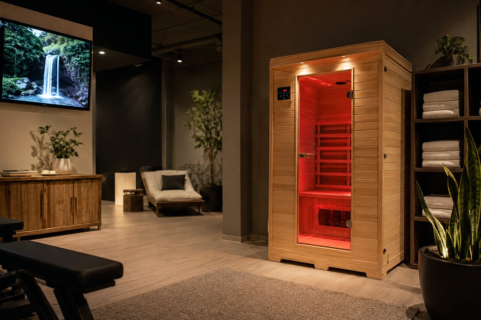 Professional infrared sauna for gym spa and wellness studio