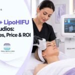 HIFU + LipoHIFU machine for studios set up for a treatment session.