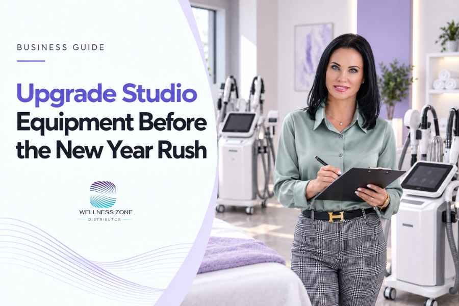 studio team training after choosing to upgrade studio equipment before the new year rush.